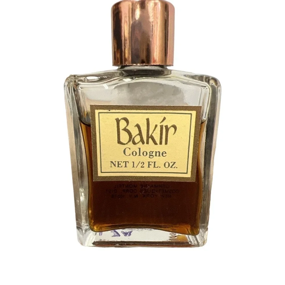 BAKIR COLOGNE GERMAINE MONTEIL VINTAGE 1/2OZ ALMOST FULL WITH ORIGINAL BOX